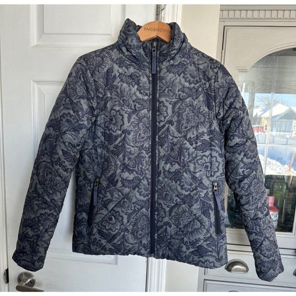 Vera Bradley Java Olive Quilted Puffer Jacket Coat Womens Small